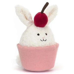Jellycat Dainty Dessert Bunny Cupcake Collectible Plush. NWOT.